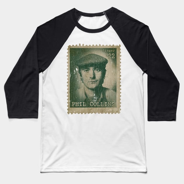 Engraved Philately Collins Baseball T-Shirt by Chillashop Artstudio